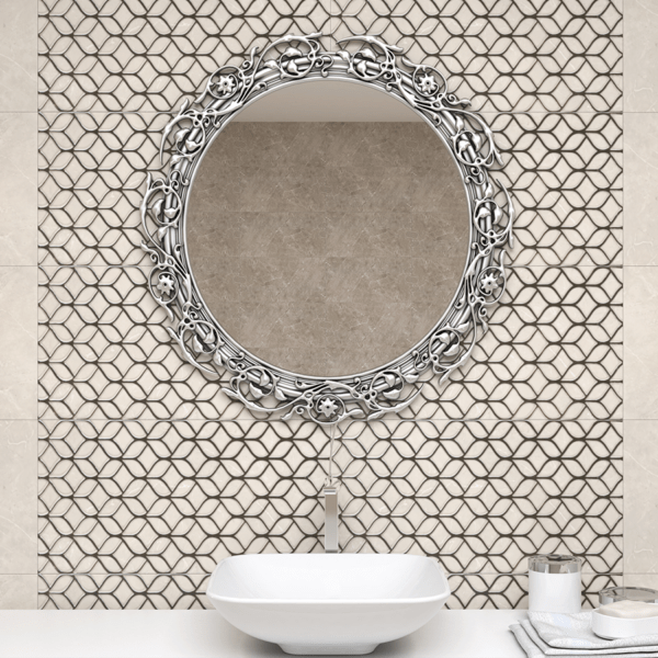 30x60 cm 1,44 M2/BOX Kakel Imperial Color Vit Dekor
